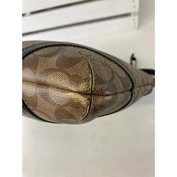 COACH F18926 MEDIUM TAN, BROWN SIGNATURE CROSSBODY BAG - Picture 10 of 16